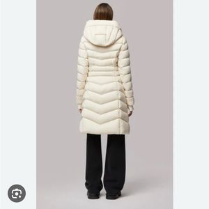 Soia & Kyo Lita Fitted White Puffer Coat Size XS